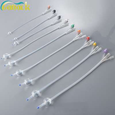 medical hydrophilic nelaton catheter silicone foley balloon catheter